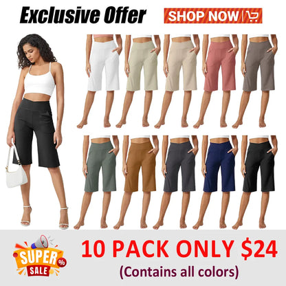 Loose High-Waist Casual Cropped Yoga Pants（🌞Summer New Arrivals）