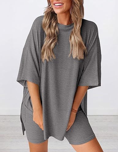 🔥Women's Casual Loose-fitting Two-Piece Set (Crew Neck/V-Neck) 🔥 10-Piece Set - Includes All Colors, Only $24