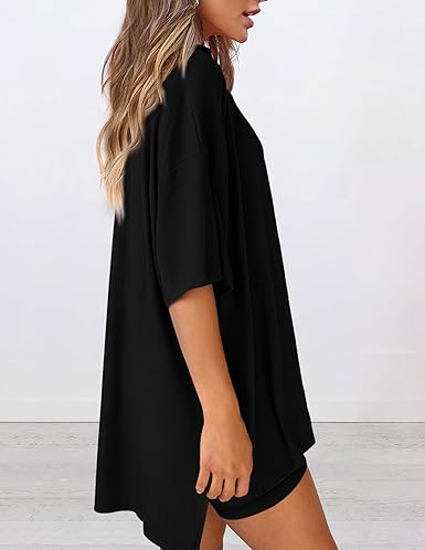 🔥Women's Casual Loose-fitting Two-Piece Set (Crew Neck/V-Neck) 🔥 10-Piece Set - Includes All Colors, Only $24