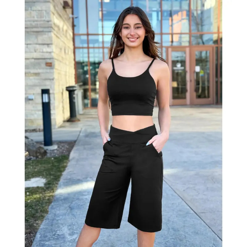 Loose High-Waist Casual Cropped Yoga Pants（🌞Summer New Arrivals）