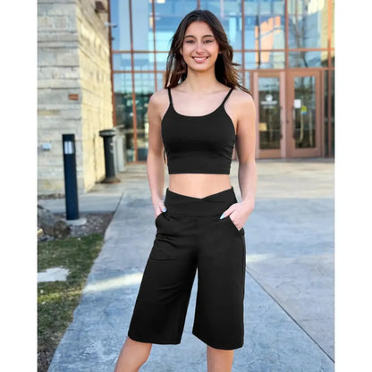 Loose High-Waist Casual Cropped Yoga Pants（🌞Summer New Arrivals）