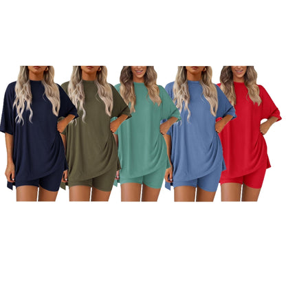 🔥Women's Casual Loose-fitting Two-Piece Set (Crew Neck/V-Neck) 🔥